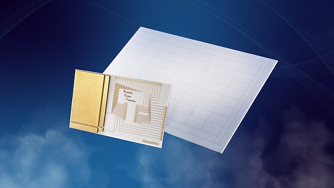 ceramic substrates for advanced electronic applications on blue background