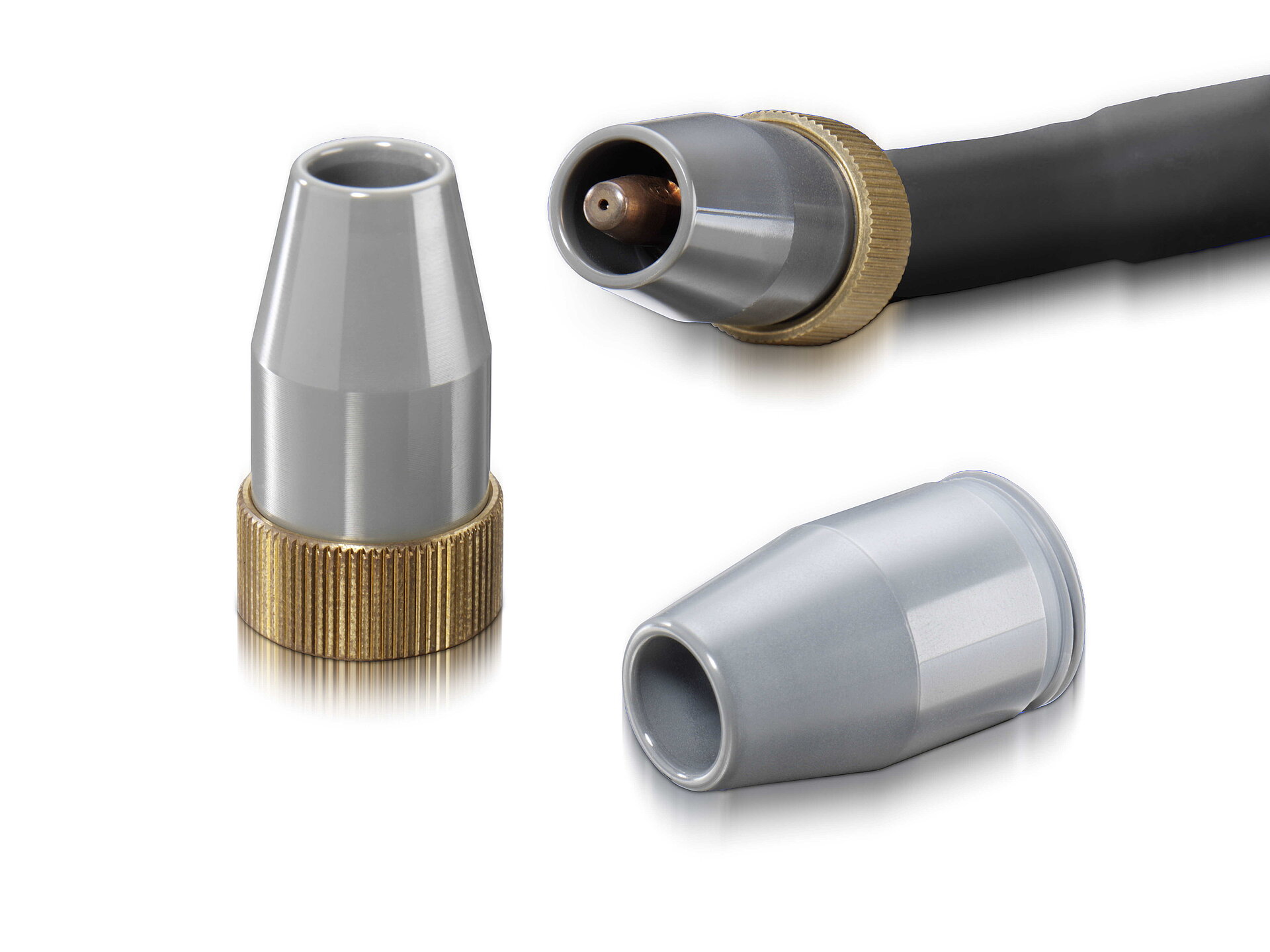 Ceramic nozzles for low-maintenance MIG/MAG welding