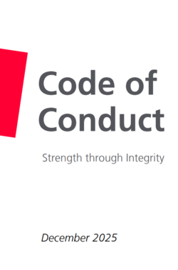Cover image of the Code of Conduct revised in 2024