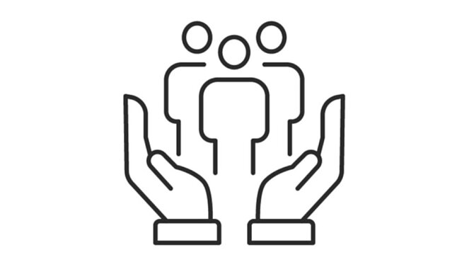 Graphic People in one hand